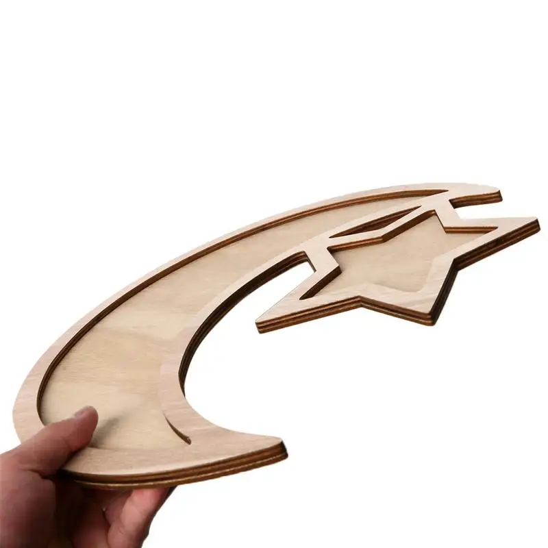 Рисунок звезды луны ИД украшение деревянные обеденные десертные тарелки