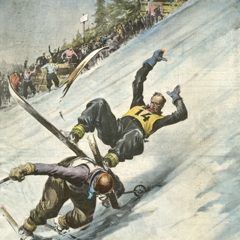Killer Ski Jump 1934 постер печать Мэри Эванс Picture Library (18X24) | Дом и сад