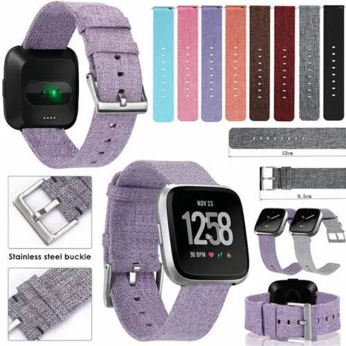 Сменный ремешок для часов Fitbit Versa из ткани роскошный спортивный браслет