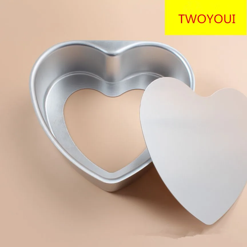 3/6/8/10 дюймовая форма из алюминиевого сплава в форме сердца съемная для торта