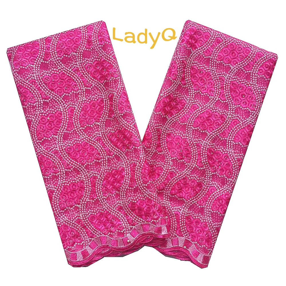 

Latest French Nigerian Laces Fabrics High Quality Embroidered Beaded Lace Fabric Lilac 2019 Quality Wedding African Fabric Lace