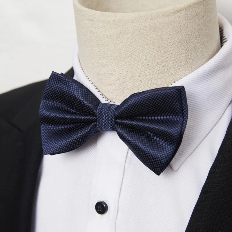 Black Bow Ties Pre Tied Men's Fashion Color Checked Bowtie Adjustable Business Wedding Papillon Men Accessories | Аксессуары для