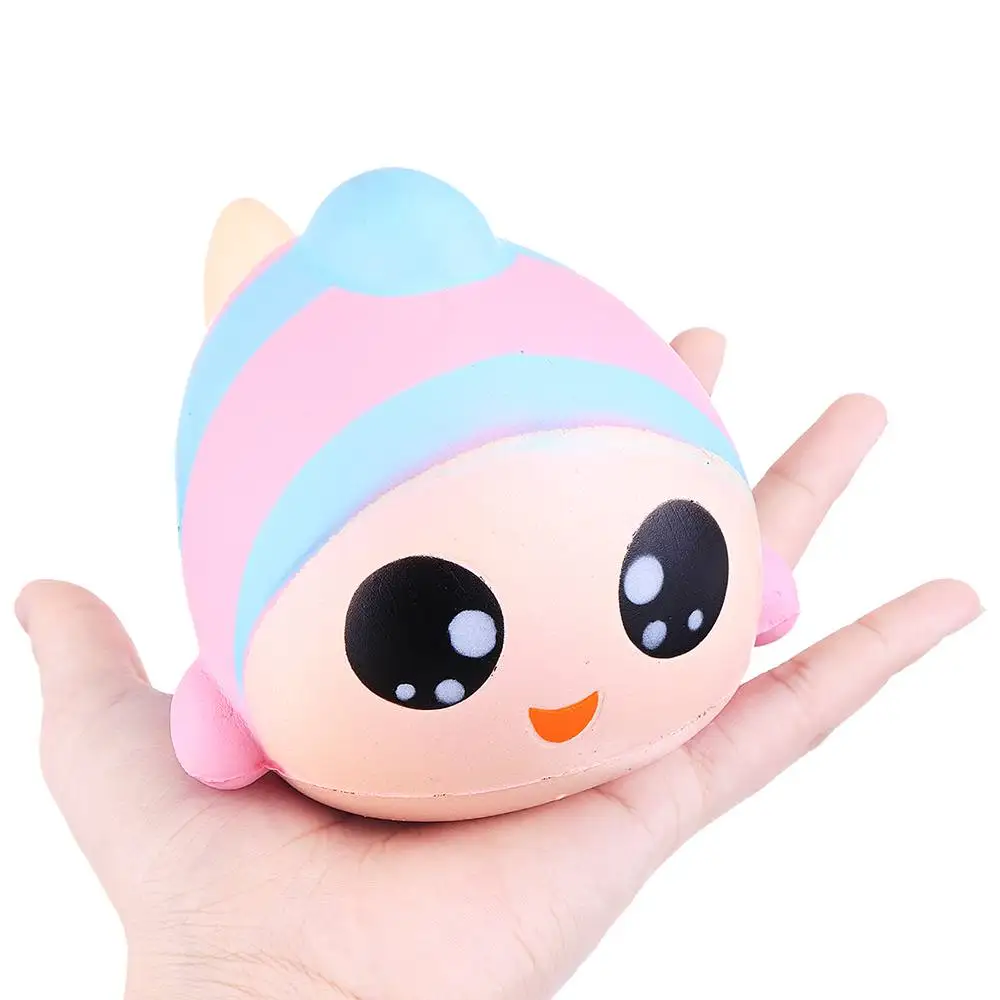 Kawaii для Squishy Jumbo 13 см Sanqi Elan Rainbow Fish Squishies медленно поднимающаяся игрушка сжимаемые