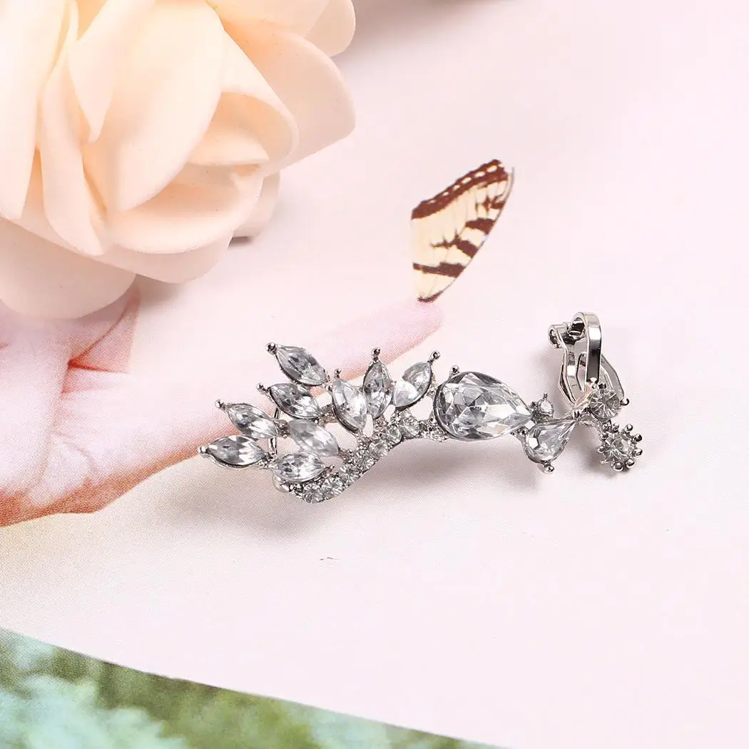 Для женщин со стразами угол кафф в виде крыла повседневное вечерние свадьбы и т.