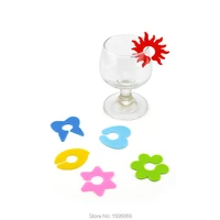 promotional party silicone wine glass markers silicone wine drink glass marker 12 pcs per set