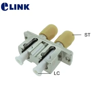 lc st hybrid duplex adapter ftth fiber optic connector female to female apc upc sm mm coupler wholesale elink free shipping