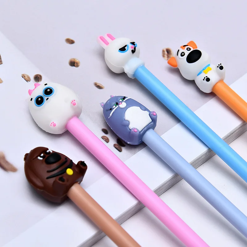 5 шт./компл. Kawaii животные милые домашние гелевая чернильная ручка милый