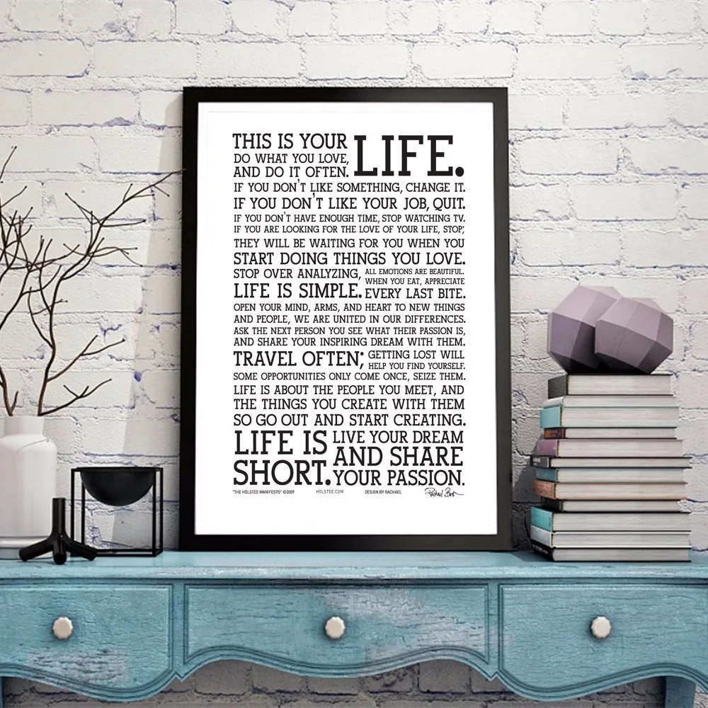 

Motivational Life Quote Canvas Art Print Painting Poster Wall Pictures For Bedroom Home Decoration Wall Decor No Frame Febric