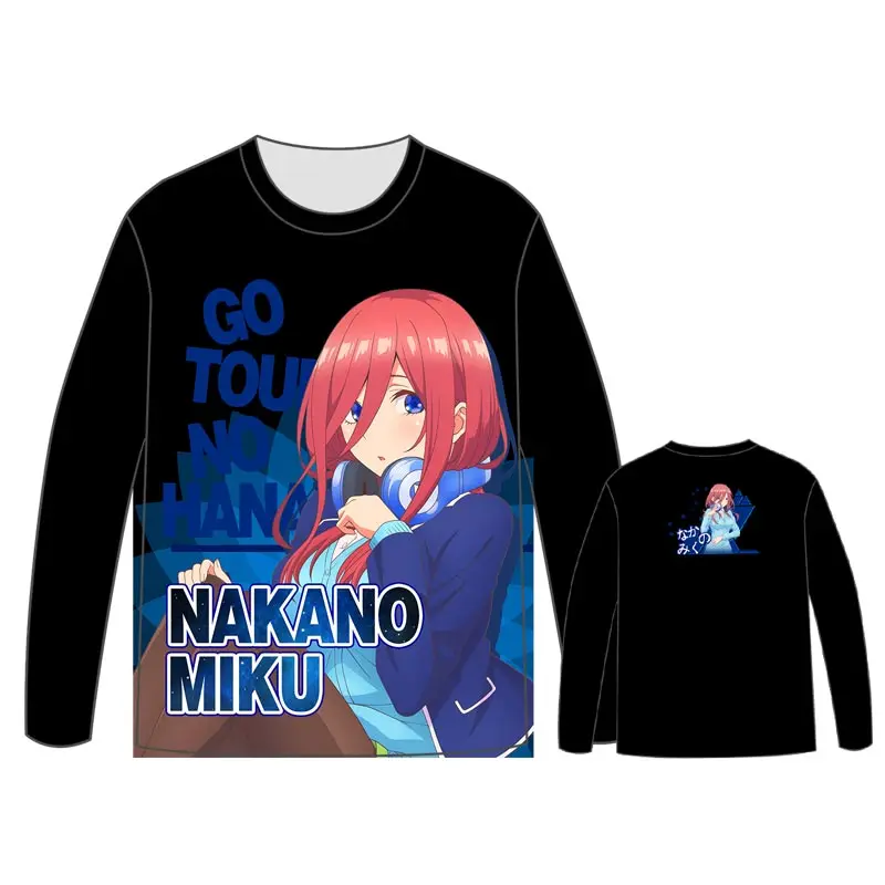 Хит аниме Go-Toubun no Hanayome The Quintuplets мужские топы унисекс косплей платье футболка с