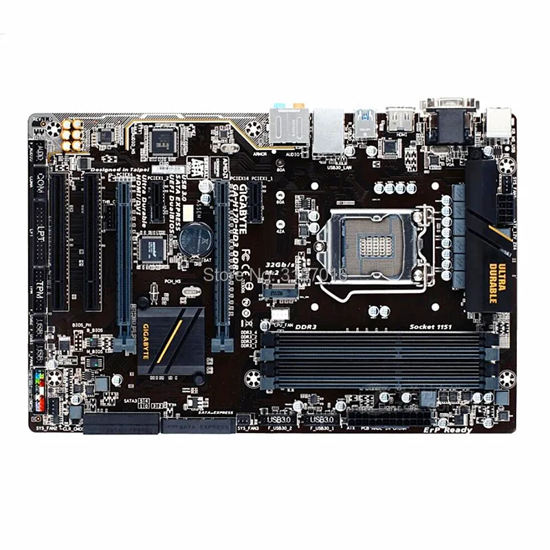 Для Gigabyte GA H170 HD3 DDR3 оригинальный использоваться для настольных ПК материнская