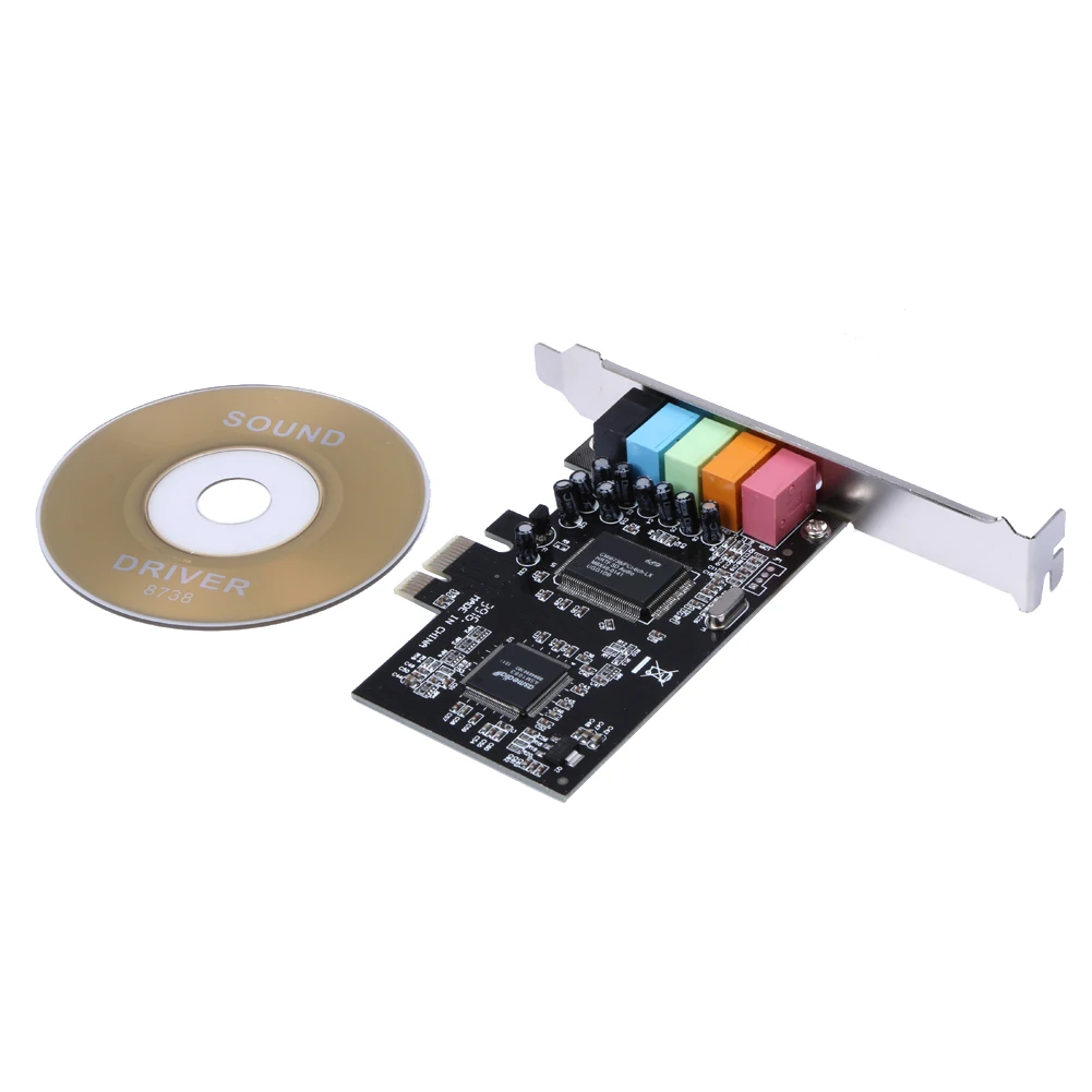 100% новый PCI Express x1 PCI-E 5 1 каналов CMI8738 чипсет аудио цифровая звуковая карта с