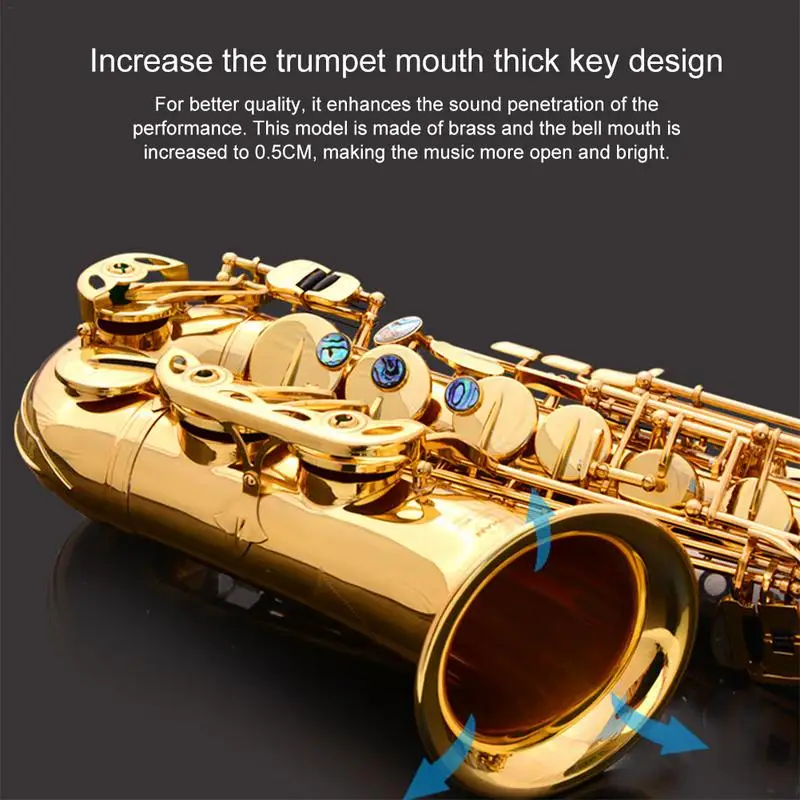 Саксофон изысканный новый оркестровый инструмент вниз E key Alto Sax увеличенный
