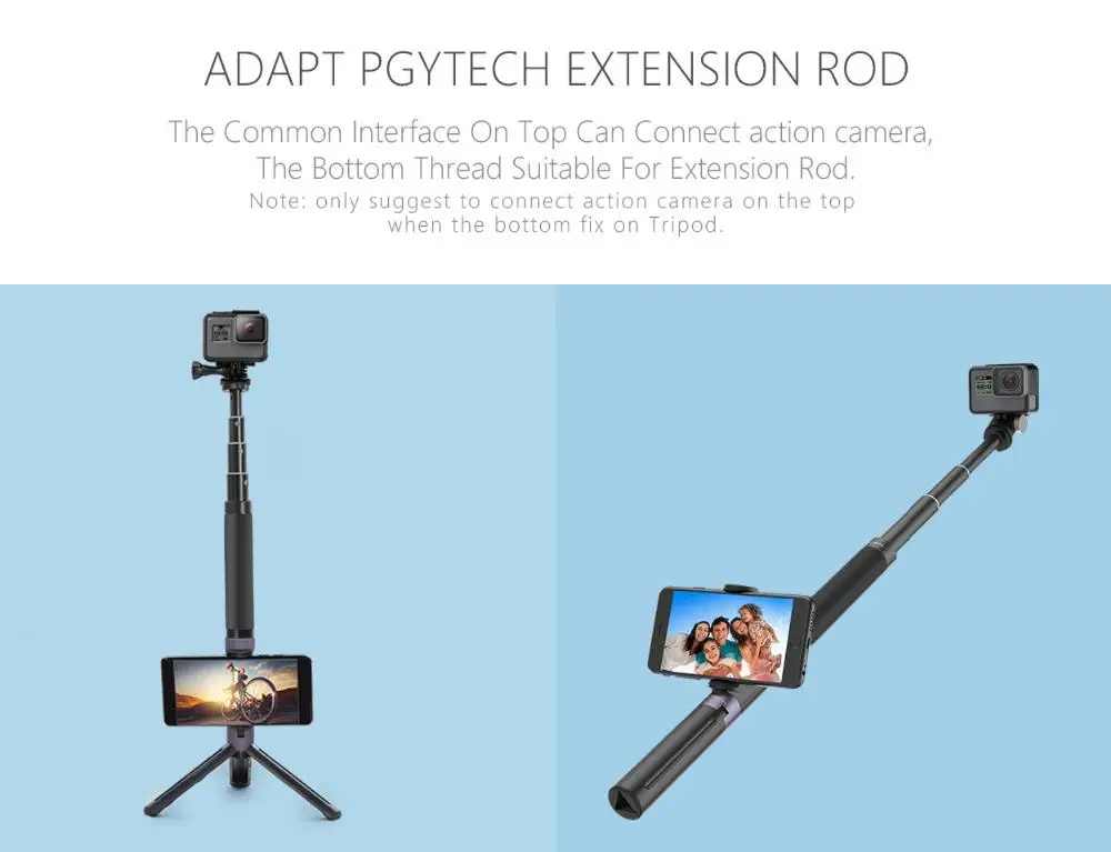 PGYTECH рукоятка и штатив для экшн камеры OSMO POCKET Gopro Hero 6 5 4 Xiaomi Yi аксессуары