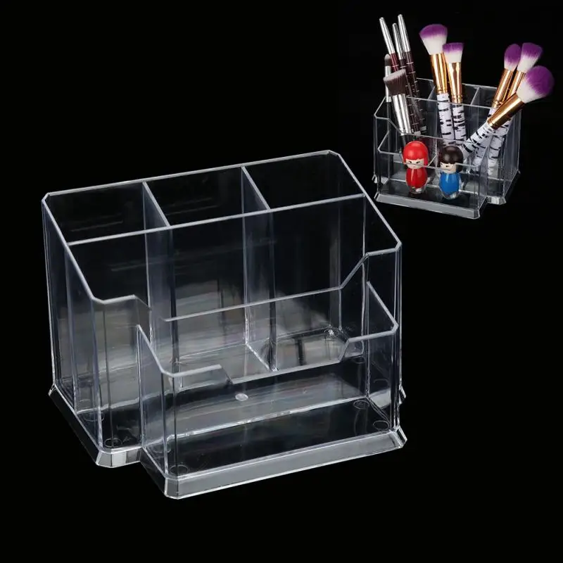 Прозрачный держатель для ручек и пилок ногтей настольный контейнер хранения 5