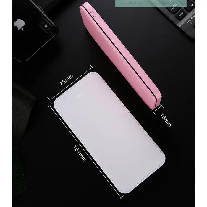 10000 мАч ультра тонкий 5 дюйм(ов) двойной домашний USB В 2A выход power Bank чехол DIY Kit в (не