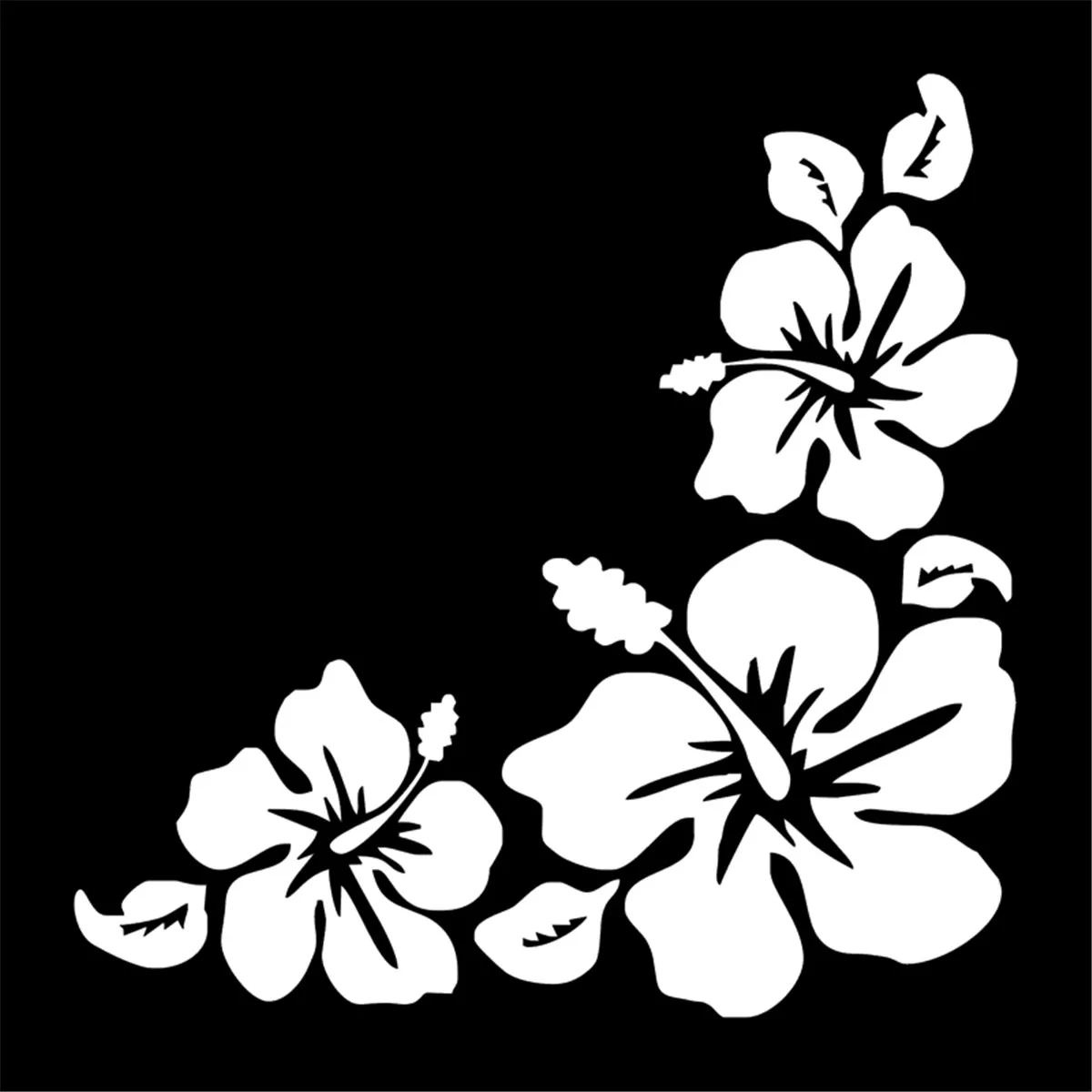 Hibiscus Flowers Car Laptop Window Door Bumper Wall Truck Vinyl Decal Sticker Motorcycle | Автомобили и мотоциклы