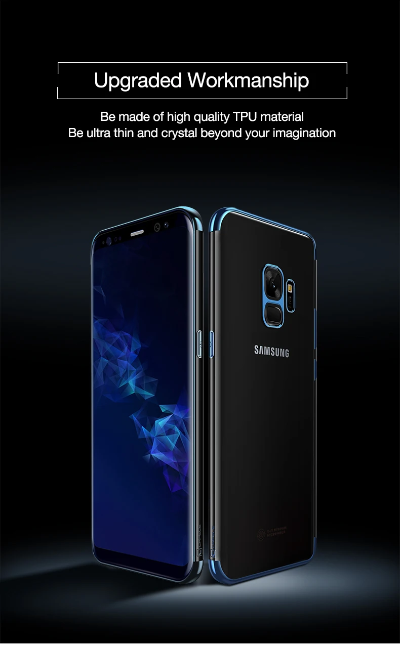 Покрытие ТПУ чехол для samsung Galaxy Note 9 8 ультра тонкий прозрачный силикон ТПЭ S9 S8 Plus j8