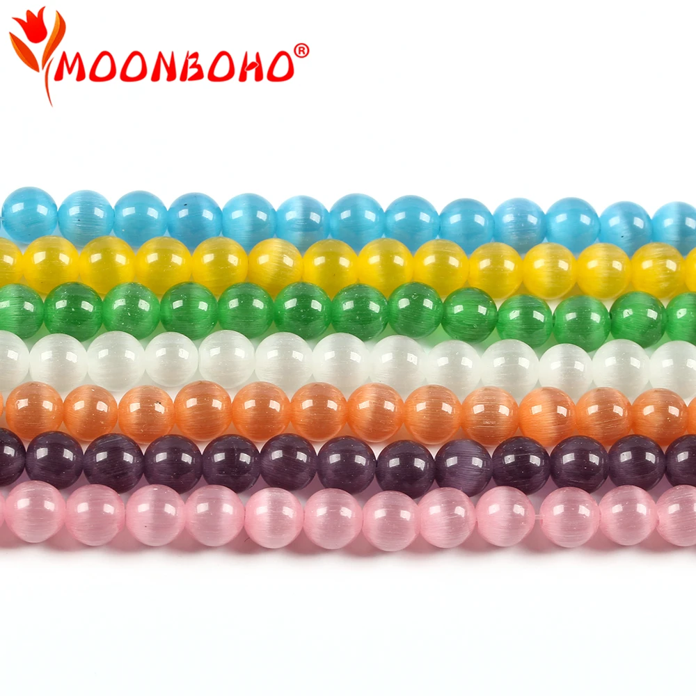 Moonboho 6/8/10 мм бусины из опала натуральная веревка разделительные насыпом шармы для