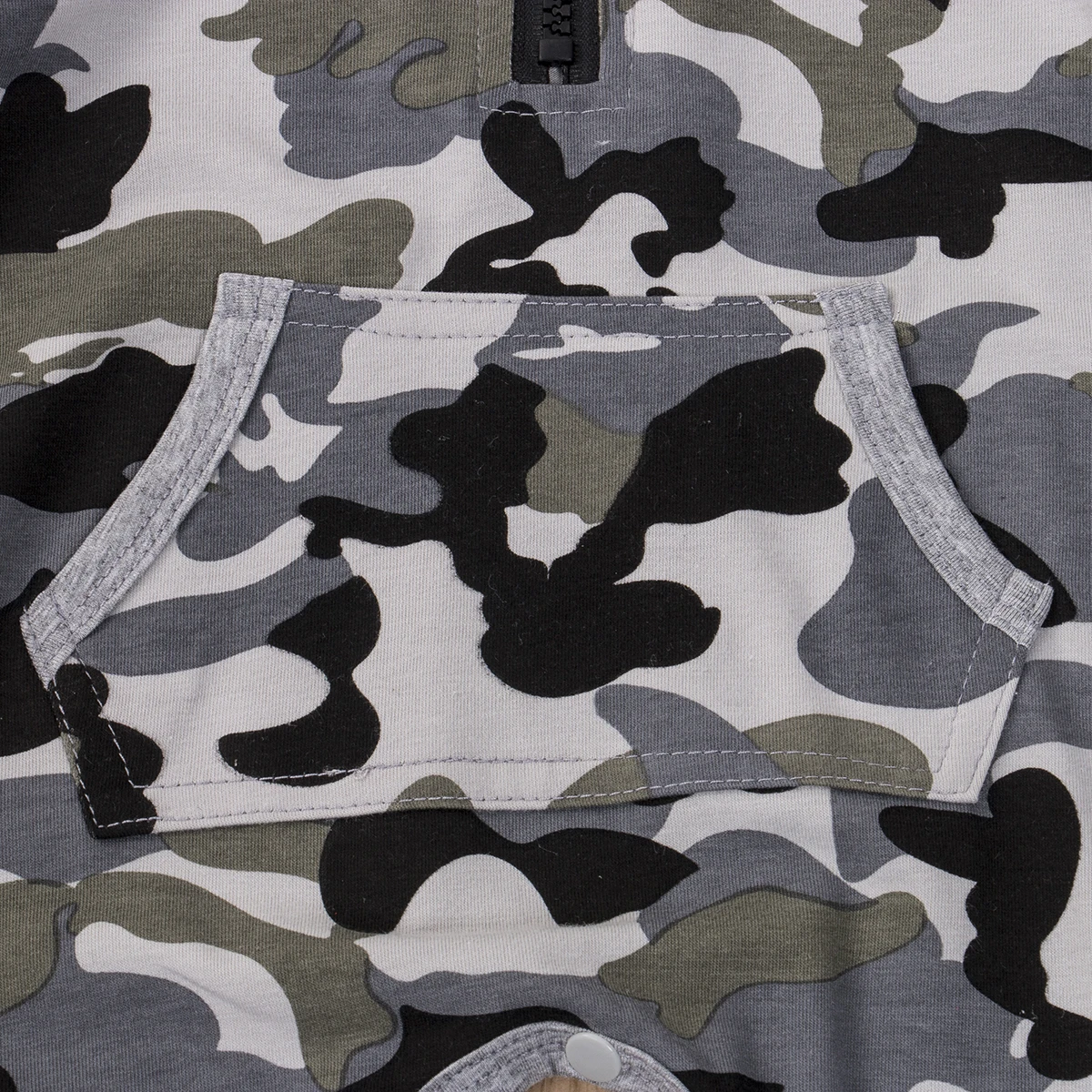 Детский комбинезон на молнии Pudcoco камуфляжный для новорожденных мальчиков 0-24