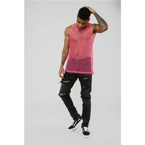 Горячая Мужская Спортивная футболка Бодибилдинг сильная Толстовка майки мышечный Жилет Модная Мужская ажурная майка