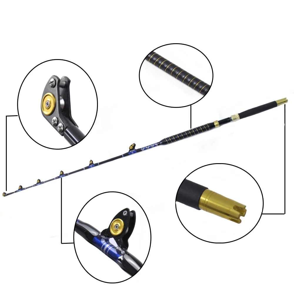 

Straight Butt 30lbs 100lbs 5'6'' Fishing Rod Big Game Trolling Fishing Rod Deep Sea Fishing Trolling Rod