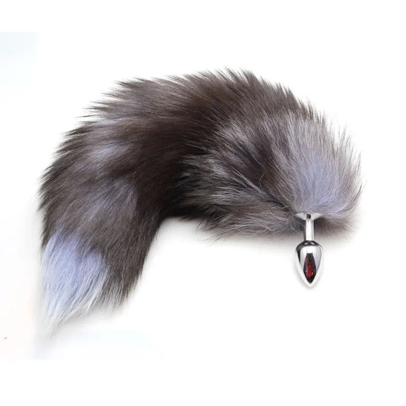 New Big Anal plug fox tail Stainless steel butt cat anal cosplay sex toys metal dog | Красота и здоровье