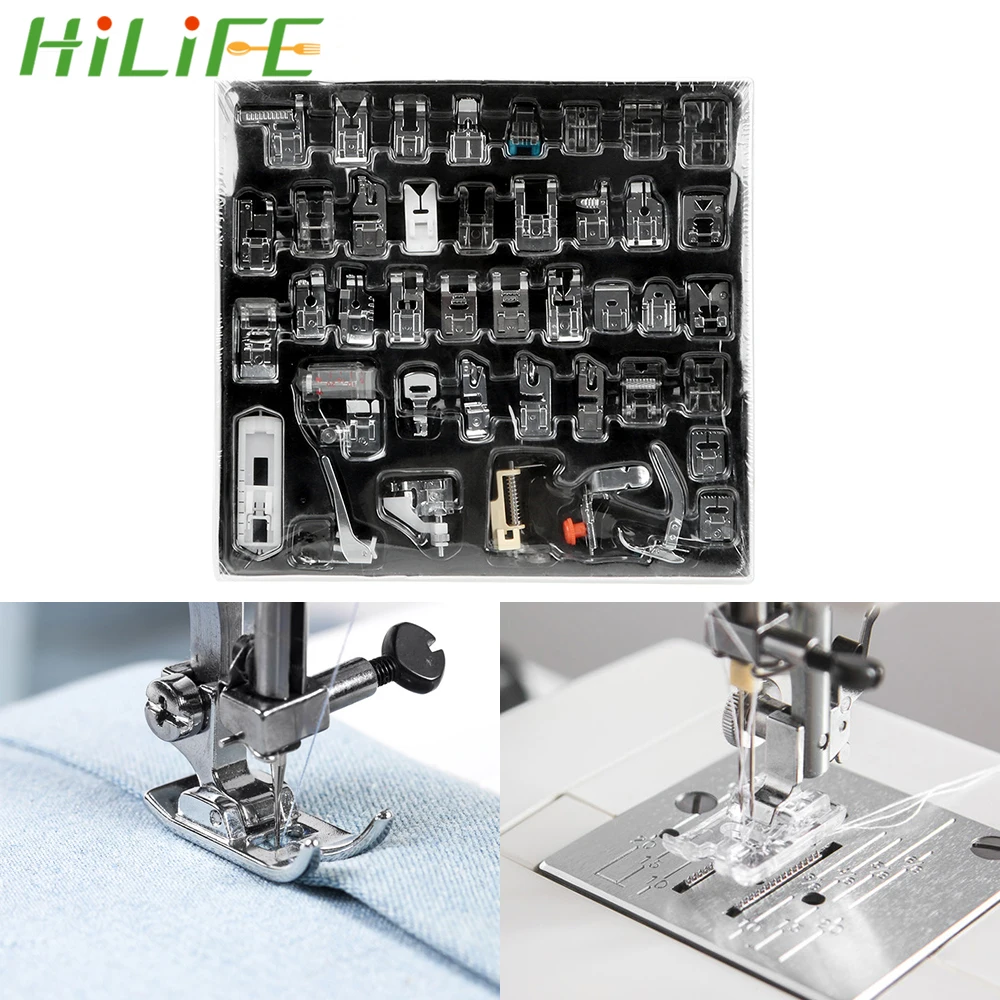 

HILIFE 32/42/62 шт., прижимные лапки для швейной машины «сделай сам», прижимная лапка для швейной машины Brother Singer Janome