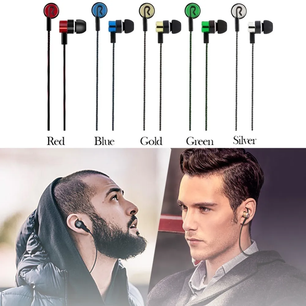 CHYI In Ear проводные наушники плетеный Канат 3 5 мм Универсальная Музыкальная