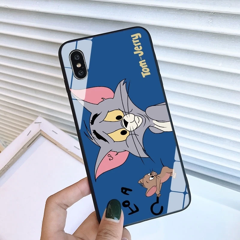 Стеклянный чехол Jack and Tom для Samsung A10 A20 A30 A50 A70 S8 S9 S10 plus e из закаленного стекла |