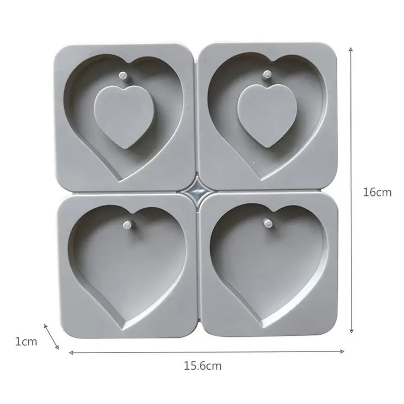 

DIY Silicone Mold For Wax Sheet Aromatherapy Plaster Handmade Soap Mold DIY Cake Mold 4 Even 2 Groups Of Love Can Be Split