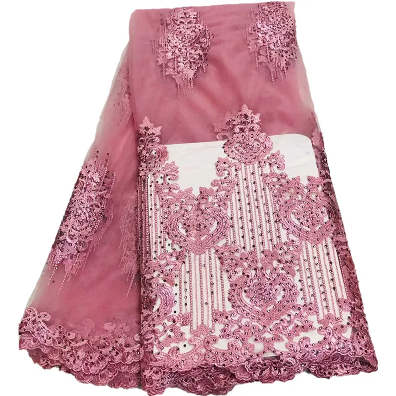 

Новое поступление, вышитый однотонный дизайн с камнями одного цвета, Сетчатое кружево 2W84, хорошее качество, оптовая продажа, африканский тю...