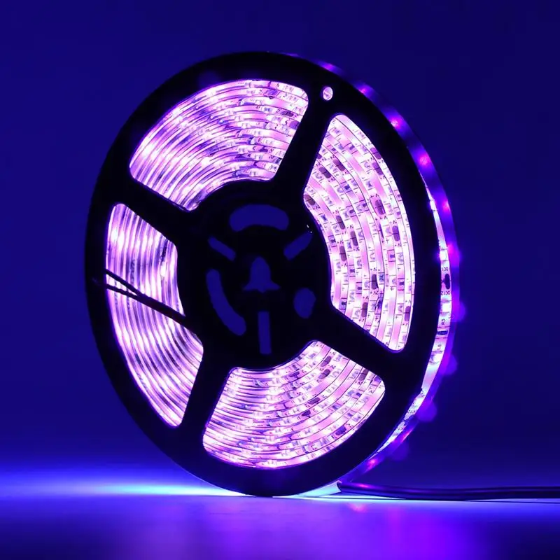 

12V UV Ultraviolet 395-405nm led strip black light 5050 SMD 5M Neon Glow Tape Lamp for DJ Fluorescence party