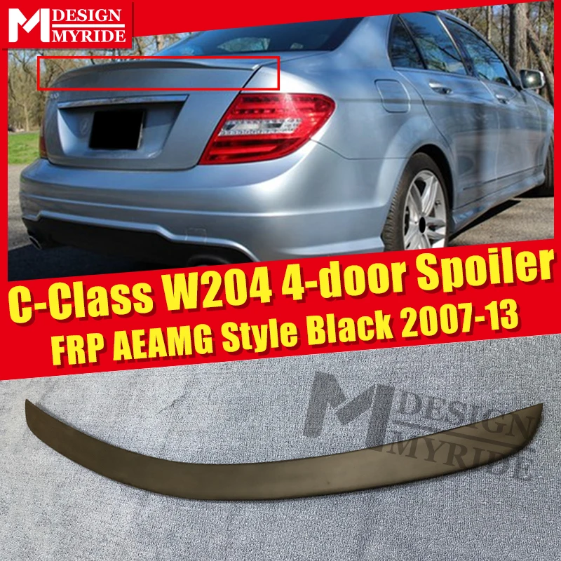 W204 AEAMG стиль спойлер FRP праймер черный для c класса 4 дверный C180 C200 C230 C250 C300 заднего