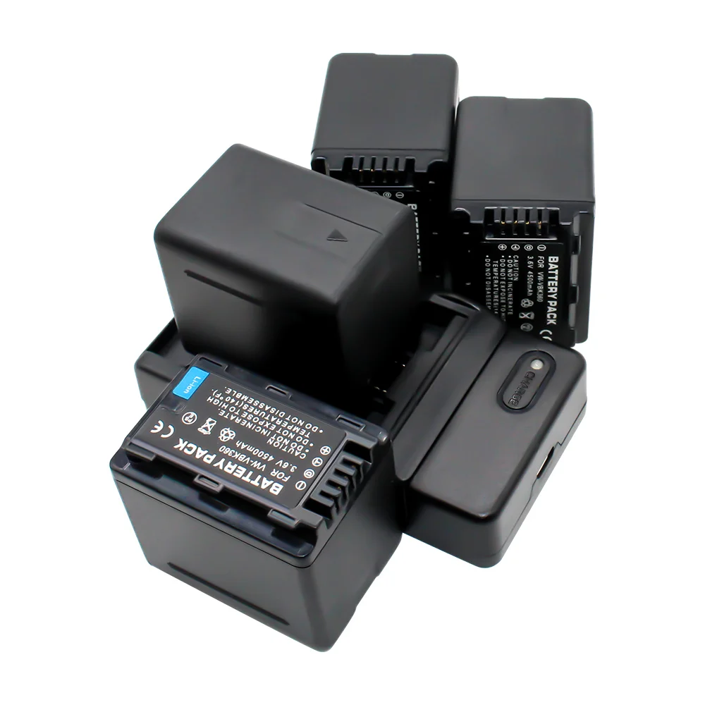 4 шт. VW VBK360 Li Ion bateria зарядное устройство набор для Panasonic HDC TM40 TM41 TM55 TM60 TM80 TM90 SD40