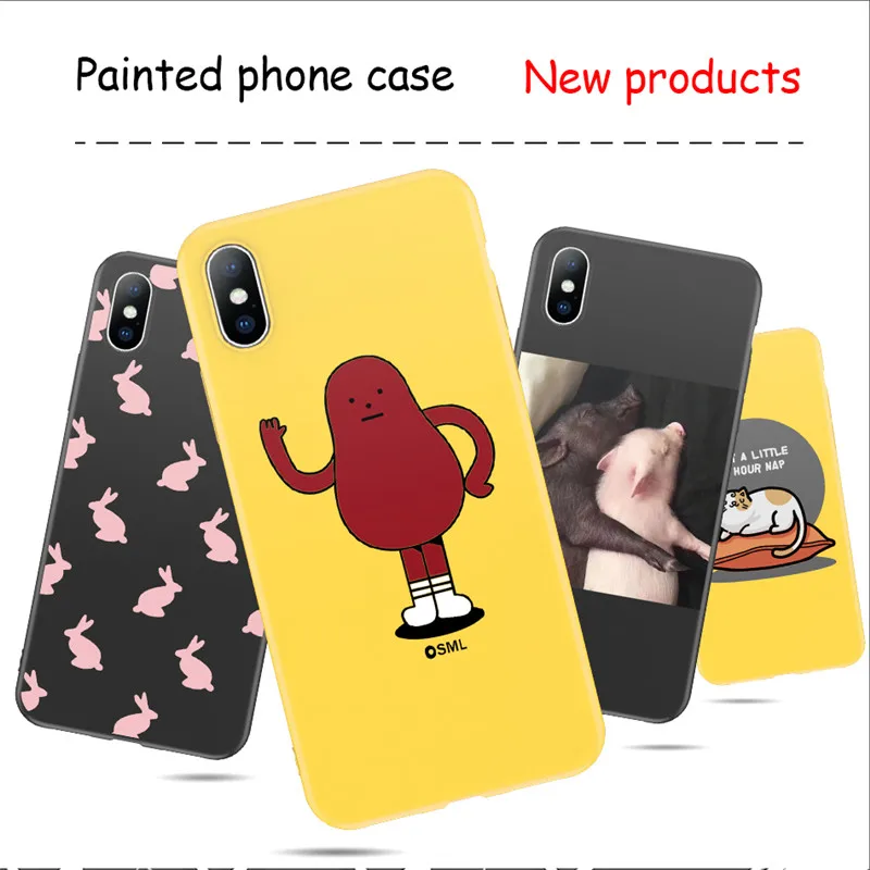 Lovebay Забавные милые чехлы для телефонов с принтом свинки iPhone 6 5 5S SE S 7 8 Plus чехол X XS