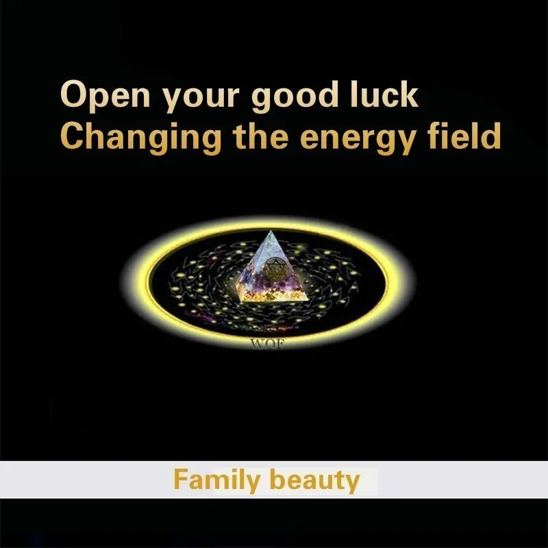Orgonite Energy Rune Amethyst Pyramid Augen Auger Energy Converter Home Decoration Resin Decorative Craft Jewelry