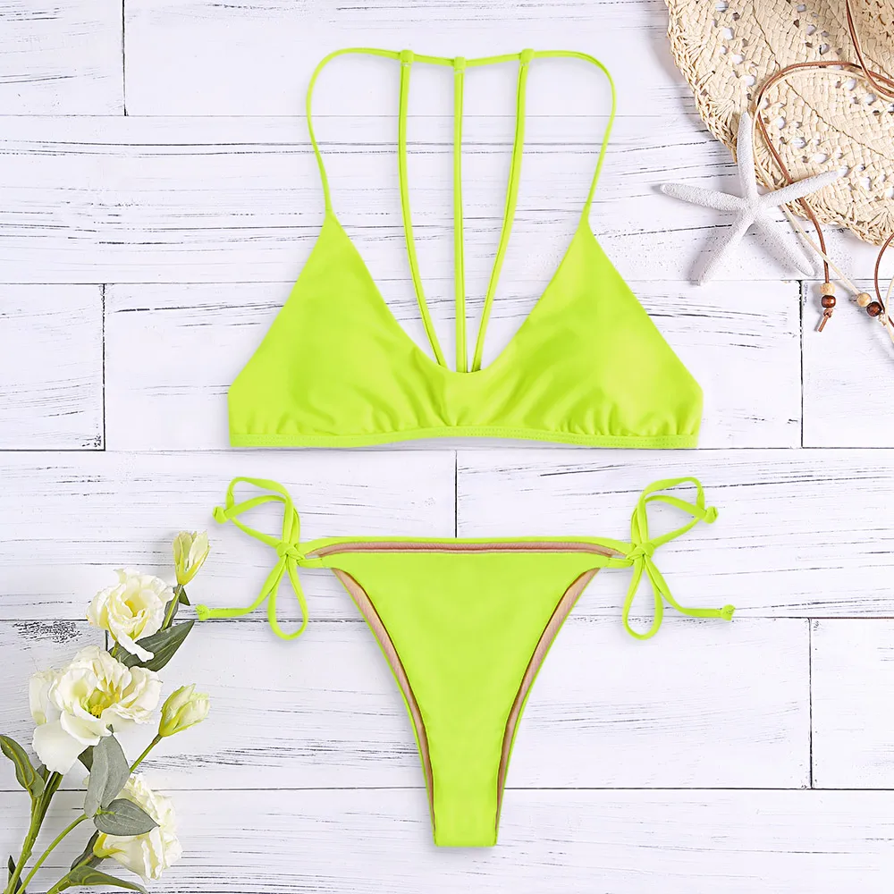 2019 Новая горячая Распродажа Бикини модные женские туфли пикантные на шнуровке с