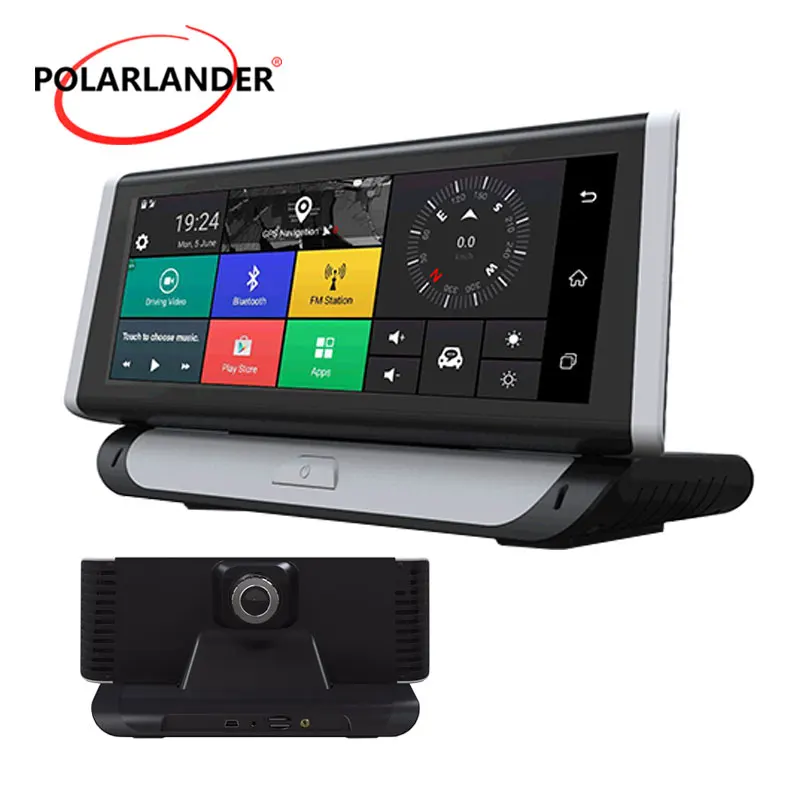 1280*400 8 дюймовая камера с двойным объективом Bluetooth видеорегистратор DVR