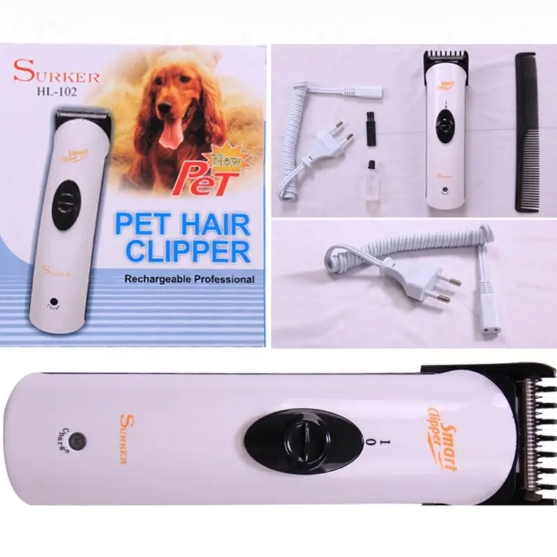 EAS-SUEKER Rechargeable Low-noise Pet Grooming Set Electric Professional Animal Cat Dog Hair Trimmer Clipper Shaver(EU plug) | Бытовая