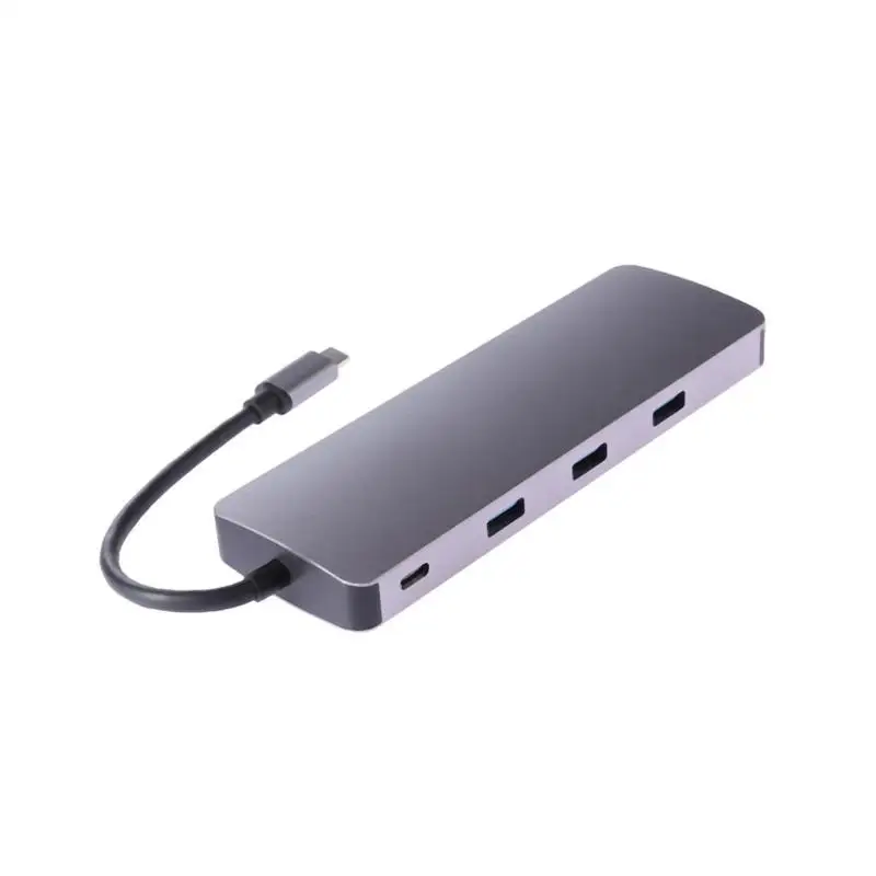 Type C Hub 9 in 1 USB-C to 4K HDMI PD VGA 3XUSB3.0 TF Card RJ45 Lan Adapter | Электроника