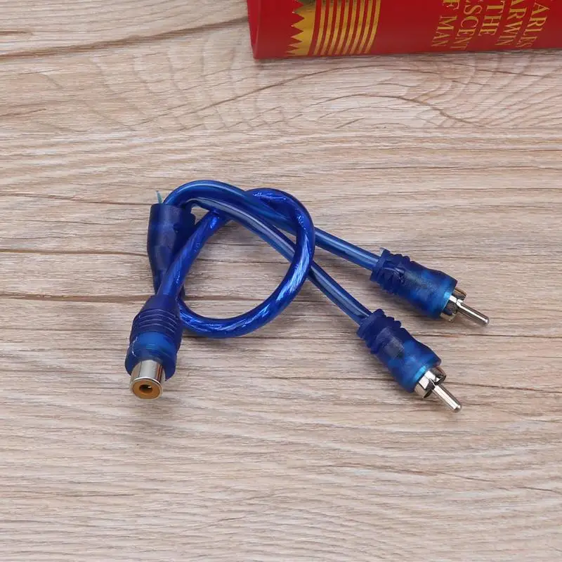 1 шт. 30 см 2 RCA штекер Женский медный алюминиевый кабель для автомобильного аудио |