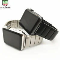 akgleader solid metal steel band strap for apple watch series 5 4 3 2 1 iwatch bracelet high quality stainless steel watchband