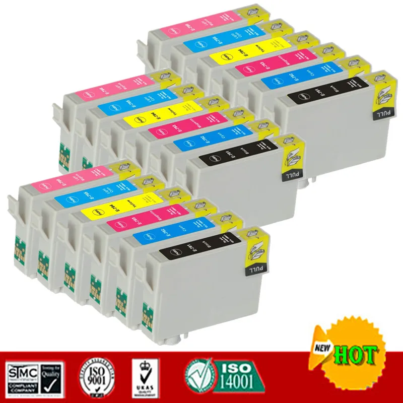 Совместим с картриджем чернил Epson T0791 T0796 подходит для Stylus Photo 1400 1500 P50 Artisan 1430 PX650 PX660