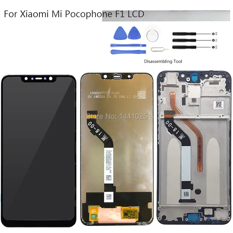 Сменный экран для Xiaomi Mi Poco F1 Черный сенсорный ЖК 6 18 дюйма Pocophone экран|Экраны