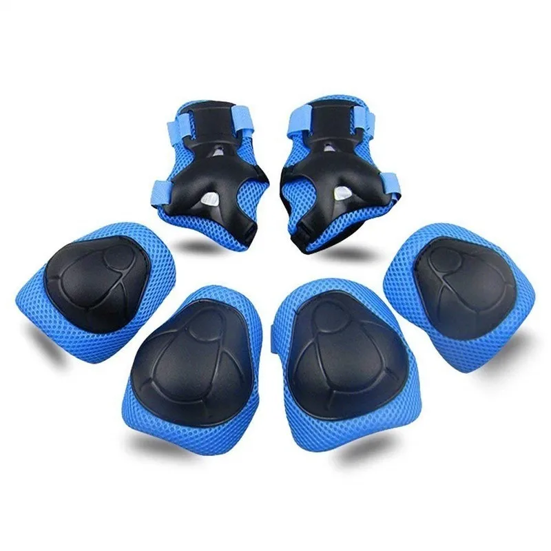 6 Pieces Kids Outdoor Sports Protective Gear Knee Pads Elbow Wrist Guards Roller Skating Safety Protection Boys Girls | Спорт и