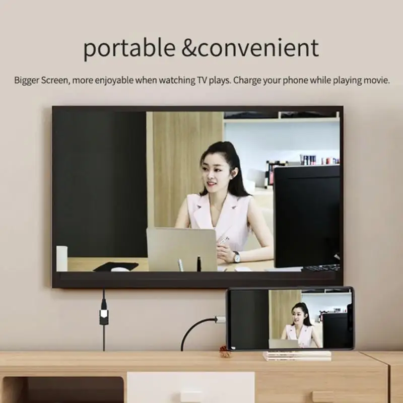 USB C Type на HDMI с поддержкой 4K 30 Гц адаптер конвертер кабель провод шнур для MacBook Galaxy