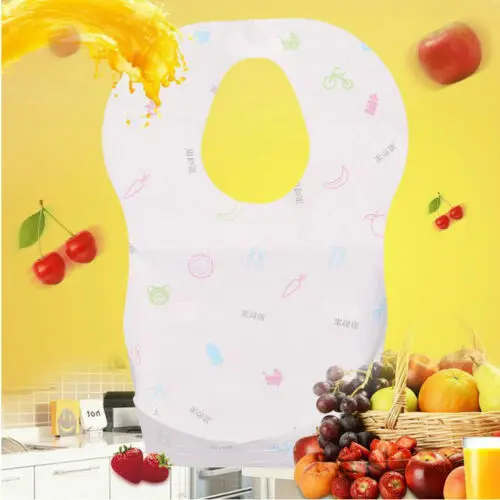 Fashion Convenient Fast Worry-Free Cartoon Printed 10 Disposable Baby Kid Bib | Детская одежда и обувь