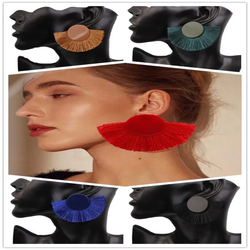 Amader Boho богемные этнические серьги с кисточками для женщин модные ювелирные
