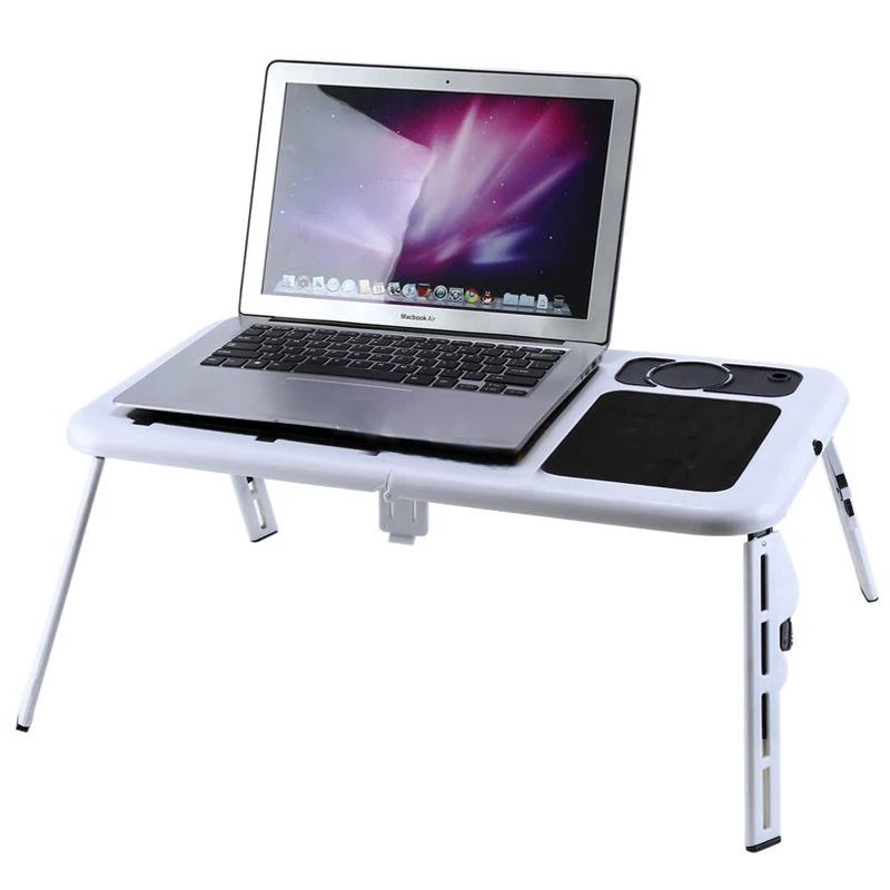 USB Cooling Fans Stand Laptop Desk Foldable Table e-Table Bed TV Tray Portable folding table for Computer notebook |