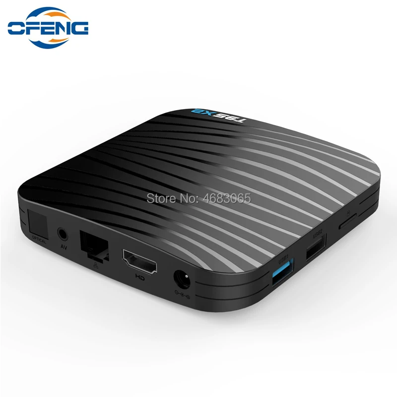 Smart TV BOX Android 8 1 T95X2 4 ГБ 32 64 Гб четырехъядерный процессор Amlogic S905X2 H.265 4K Youtube